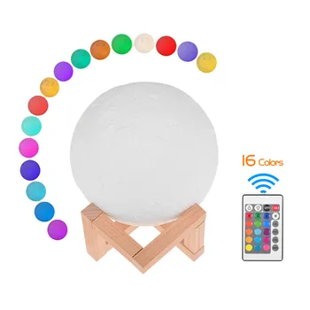 Rechargeable Smart LED 3D Printing Moon Light Lamp 16 Colors Tap/Remote Control Night Light with Stand Christmas Birthday Gifts
Rechargeable Smart LED 3D Printing Moon Light Lamp 16 Colors Tap/Remote Control Night Light with Stand Christmas Birthday Gifts