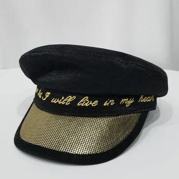 Literary Letter Newsboy Hats Winter Woman's Military Army Navy Leather Cap Warm For Autumn Winter Flat Top Berets Sequins Hat 
Literary Letter Newsboy Hats Winter Woman's Military Army Navy Leather Cap Warm For Autumn Winter Flat Top Berets Sequins Hat