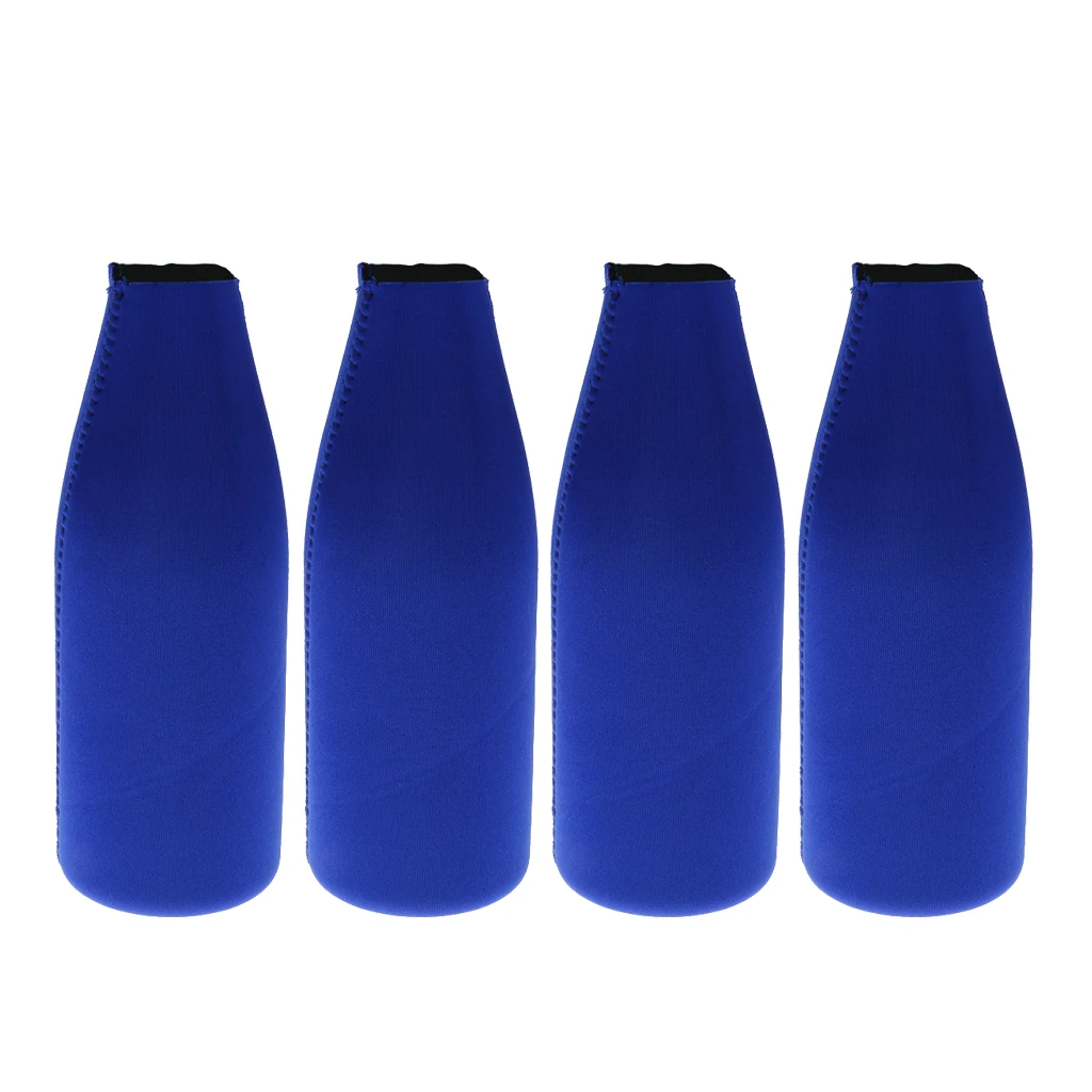 4pcs Beer Bottle Coolers with Zipper Neoprene Insulators Chilling Sleeves 4pcs Beer Bottle Coolers with Zipper Neoprene Insulators Chilling Sleeves