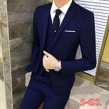 3Pcs/Set Luxury Plus Size Men Suit Set Formal Blazer +Vest +Pants Suits Sets Oversize For Men's Wedding Office Business Suit Set
3Pcs/Set Luxury Plus Size Men Suit Set Formal Blazer +Vest +Pants Suits Sets Oversize For Men's Wedding Office Business Suit Set