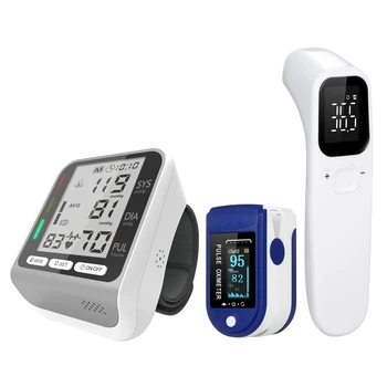Fingertip Pulse Oximeter Blood Oxygen Saturation Monitor LED SpO2 Monitor +Wrist Blood Pressure Monitor Tonometer +Thermometer
Fingertip Pulse Oximeter Blood Oxygen Saturation Monitor LED SpO2 Monitor +Wrist Blood Pressure Monitor Tonometer +Thermometer