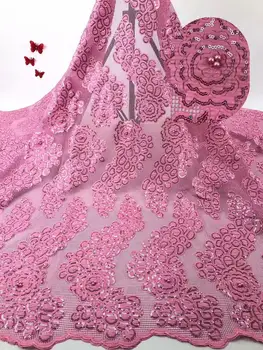 Pink African french tulle lace fabrics 2019 High Quality with beads Nigerian Sequins Embroidery French tulle lace fabrics
Pink African french tulle lace fabrics 2019 High Quality with beads Nigerian Sequins Embroidery French tulle lace fabrics