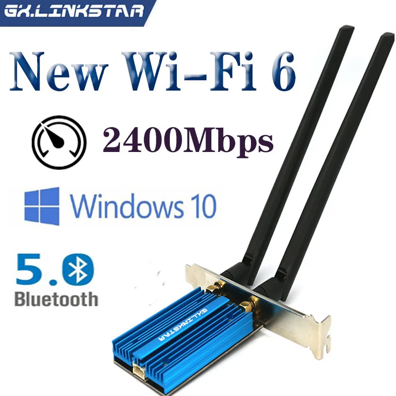 3000Mbps For Intel AX200 Dual Band Bluetooth 5.1 WiFi 6 Wireless Network WiFi Card PCI-Express Adapter Desktop Card 2.4Ghz/5Ghz
3000Mbps For Intel AX200 Dual Band Bluetooth 5.1 WiFi 6 Wireless Network WiFi Card PCI-Express Adapter Desktop Card 2.4Ghz/5Ghz