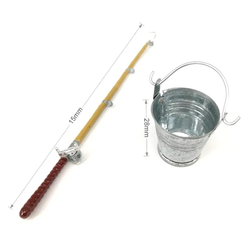 1 Set 1:12 Dollhouse Miniature Fishing Tool Model Fishing Rod +Water Bucket Toy Dolls House Garden decoration Accessories
1 Set 1:12 Dollhouse Miniature Fishing Tool Model Fishing Rod +Water Bucket Toy Dolls House Garden decoration Accessories