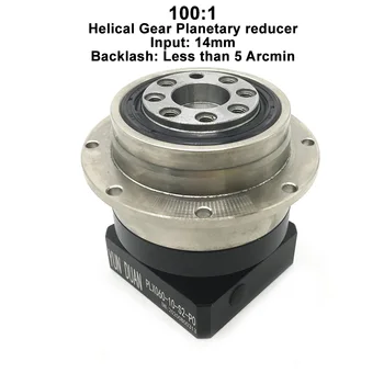 100:1 Ratio Flange Output Planetary Gearbox Reducer Helical Gear 5arcmin Rotating for 60MM 200W 400W 600W Servo Motor CNC
100:1 Ratio Flange Output Planetary Gearbox Reducer Helical Gear 5arcmin Rotating for 60MM 200W 400W 600W Servo Motor CNC