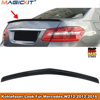 MagicKit Carbon Fiber Look Rear Trunk Spoiler For 2010-2016 Mercedes Benz E-Class W212 4Door Saloon DE STOCK