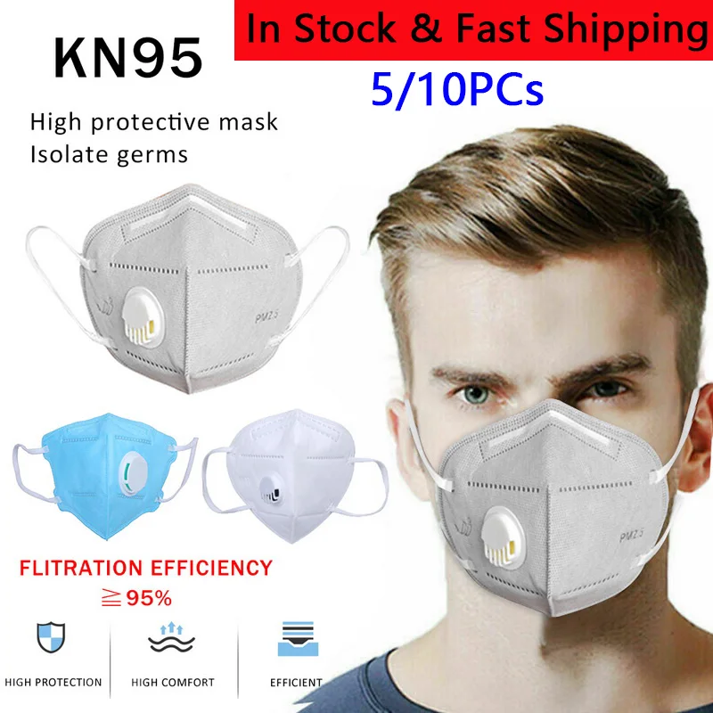 IN STOCK! 10PCs KN95 Face Mask Folding Valved Dust Mask Anti Virus Formaldehyde Flu Bacteria Safe Breathing Mouth Mask
IN STOCK! 10PCs KN95 Face Mask Folding Valved Dust Mask Anti Virus Formaldehyde Flu Bacteria Safe Breathing Mouth Mask