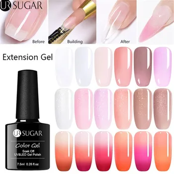 UR SUGAR 7.5ml Quick Building Extension Gel Glitter Thermal Acrylic Poly UV Gel Finger Extend Clear Soak Off UV Gel
UR SUGAR 7.5ml Quick Building Extension Gel Glitter Thermal Acrylic Poly UV Gel Finger Extend Clear Soak Off UV Gel