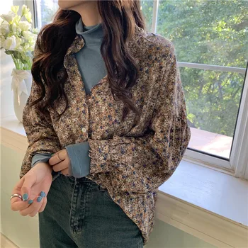 Floral Womens Blouses Tops Long Sleeve Spring Autumn Cotton Shirt Vintage Blouse Casual Ladies Print Harajuku Korean Women Shirt
Floral Womens Blouses Tops Long Sleeve Spring Autumn Cotton Shirt Vintage Blouse Casual Ladies Print Harajuku Korean Women Shirt