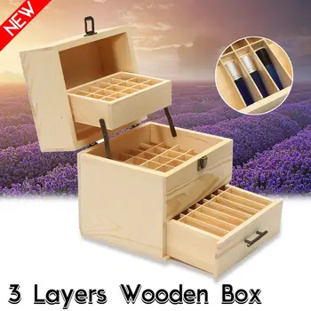 59 Slots 3 Layers Essential Oil Carrying Case 3 Tiers Aromatherapy Wooden Storage Box Organizer Container Jewelry Treasure
59 Slots 3 Layers Essential Oil Carrying Case 3 Tiers Aromatherapy Wooden Storage Box Organizer Container Jewelry Treasure