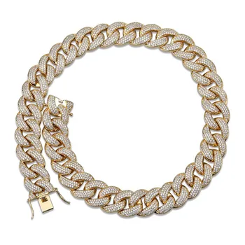 Hip Hop 18mm Full CZ 3Row Heavy Cuban Chain Necklace Men's Gold Silver Color Micro Pave CZ Link Chains Necklaces Jewelry 
Hip Hop 18mm Full CZ 3Row Heavy Cuban Chain Necklace Men's Gold Silver Color Micro Pave CZ Link Chains Necklaces Jewelry