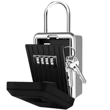 4-Digit Key Lock Box Combination Wall Mounted Lock Box Weatherproof Resettable Portable Lock Box (with Waterproof Cover)
4-Digit Key Lock Box Combination Wall Mounted Lock Box Weatherproof Resettable Portable Lock Box (with Waterproof Cover)