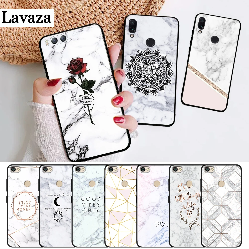 Lavaza Marble rose triangle Silicone Case for Xiaomi Redmi Note 4X 5 5A Prime 6 7 8 Pro 8T | Мобильные телефоны и