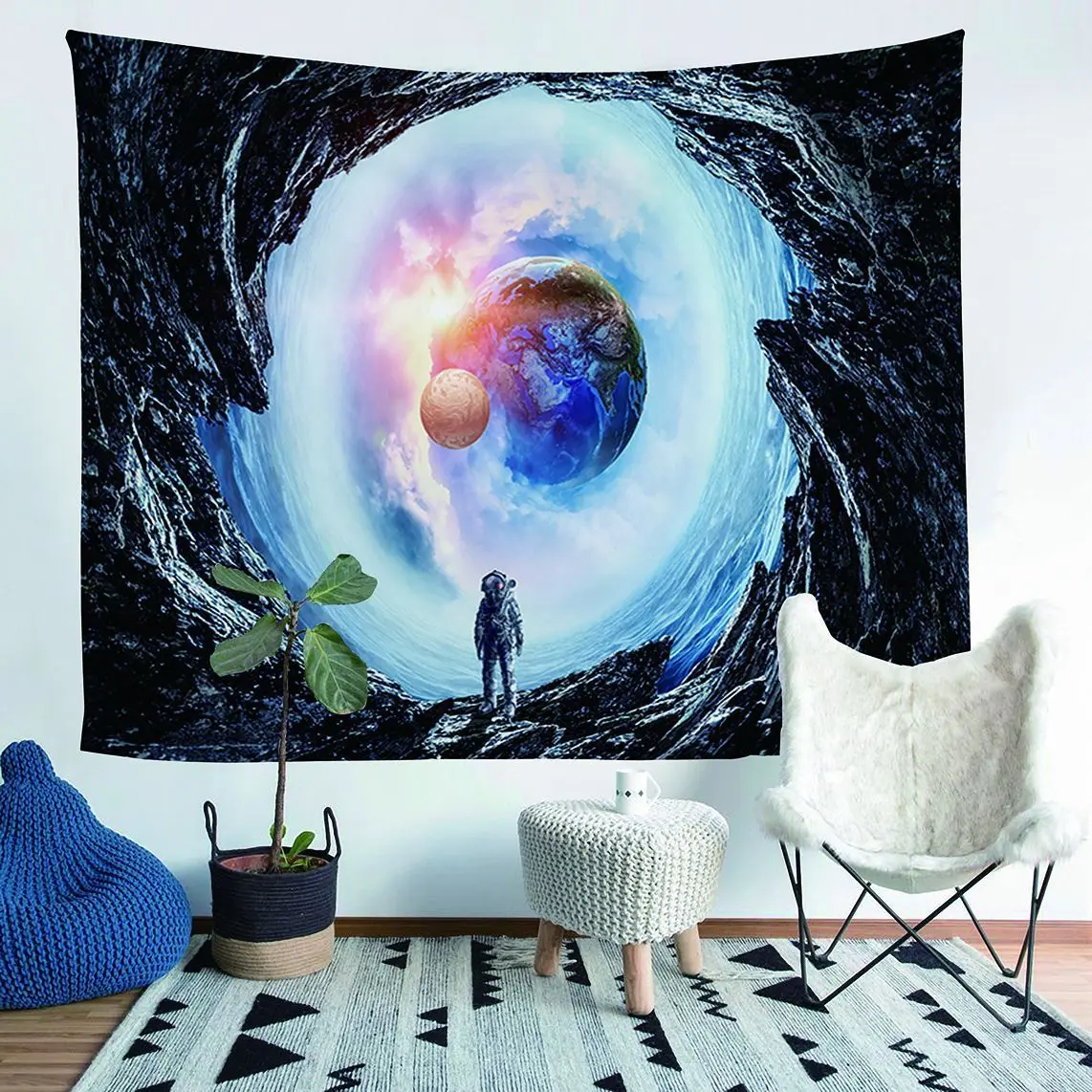 Astronaut Starry Sky Tapestry Celestial Universe Wall Hanging Fabric Psychedelic Wall Carpet Dorm Background Decoration Blanket
Astronaut Starry Sky Tapestry Celestial Universe Wall Hanging Fabric Psychedelic Wall Carpet Dorm Background Decoration Blanket