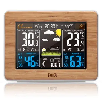Wireless Weather Station Color Forecast With Alert Temperature Humidity Barometer Alarm Moon Phase Colorful Weather Forecast
Wireless Weather Station Color Forecast With Alert Temperature Humidity Barometer Alarm Moon Phase Colorful Weather Forecast