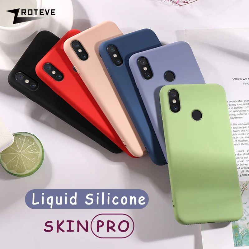 Чехлы для Redmi 7 6 Pro чехол Обложка конфетных цветов мягкий из жидкого силикона Xiaomi 7A