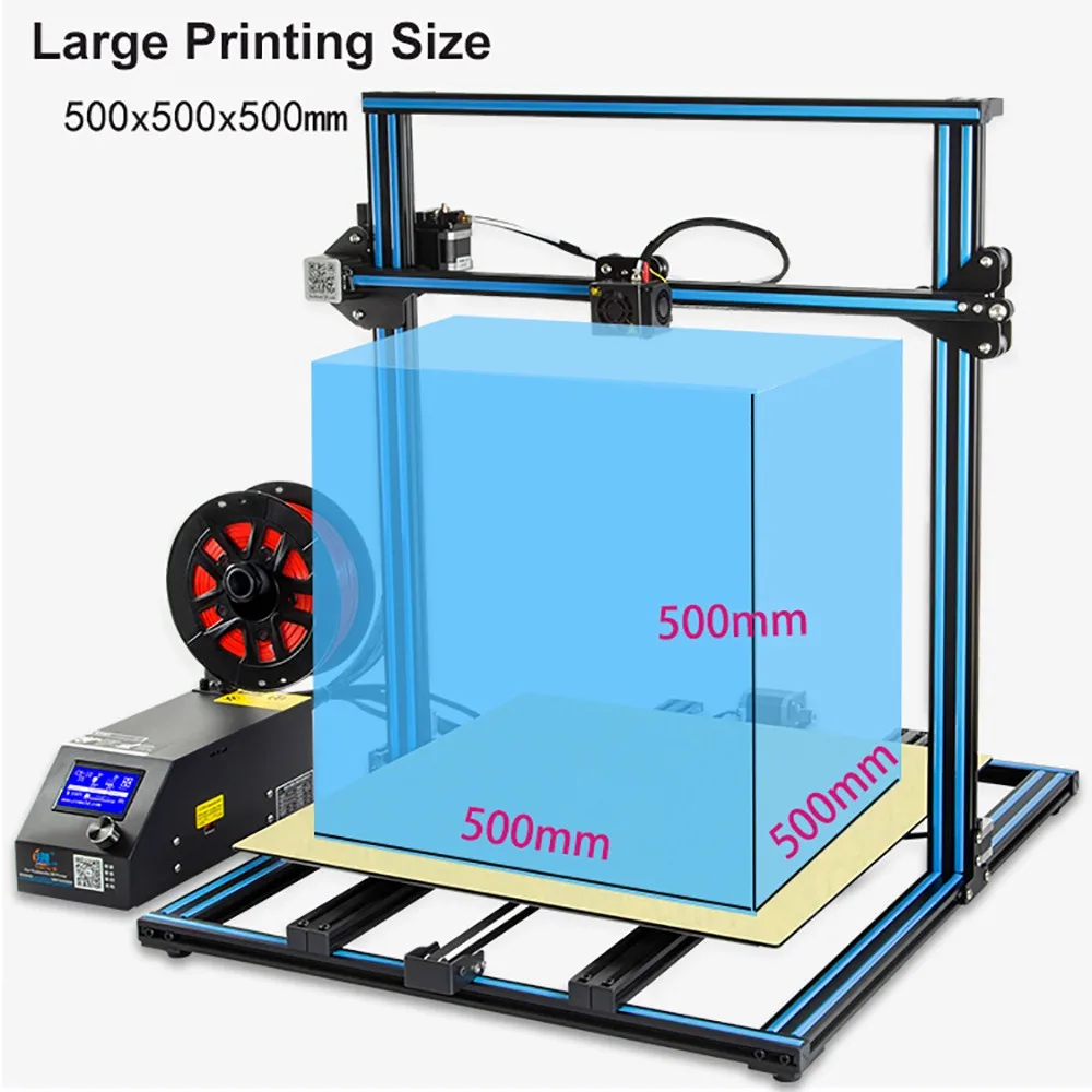 

Creality CR-10S5 3D Printer Large Printing Size 500*500*500mm Semi DIY 3D Printer Kit Aluminum Heated bed Free Filament Enclosed