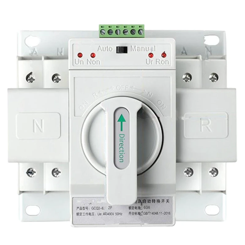 Dual Power Automatic Transfer Switch 2P63A Switch Gear Switch Cb Class Ats Home Single Phase 220V
Dual Power Automatic Transfer Switch 2P63A Switch Gear Switch Cb Class Ats Home Single Phase 220V