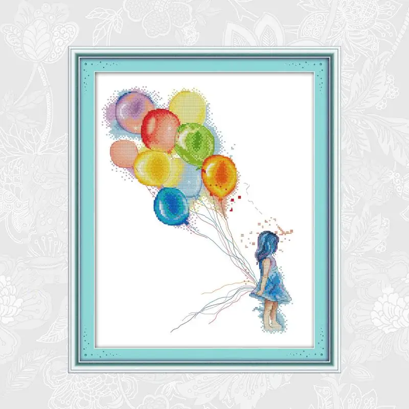 Girl and Balloons Embroidery Needlework Set, Handmade Crafts Home Decor, Count Print On Canvas DMC 14CT 11CT Cross Stitch kits
Girl and Balloons Embroidery Needlework Set, Handmade Crafts Home Decor, Count Print On Canvas DMC 14CT 11CT Cross Stitch kits