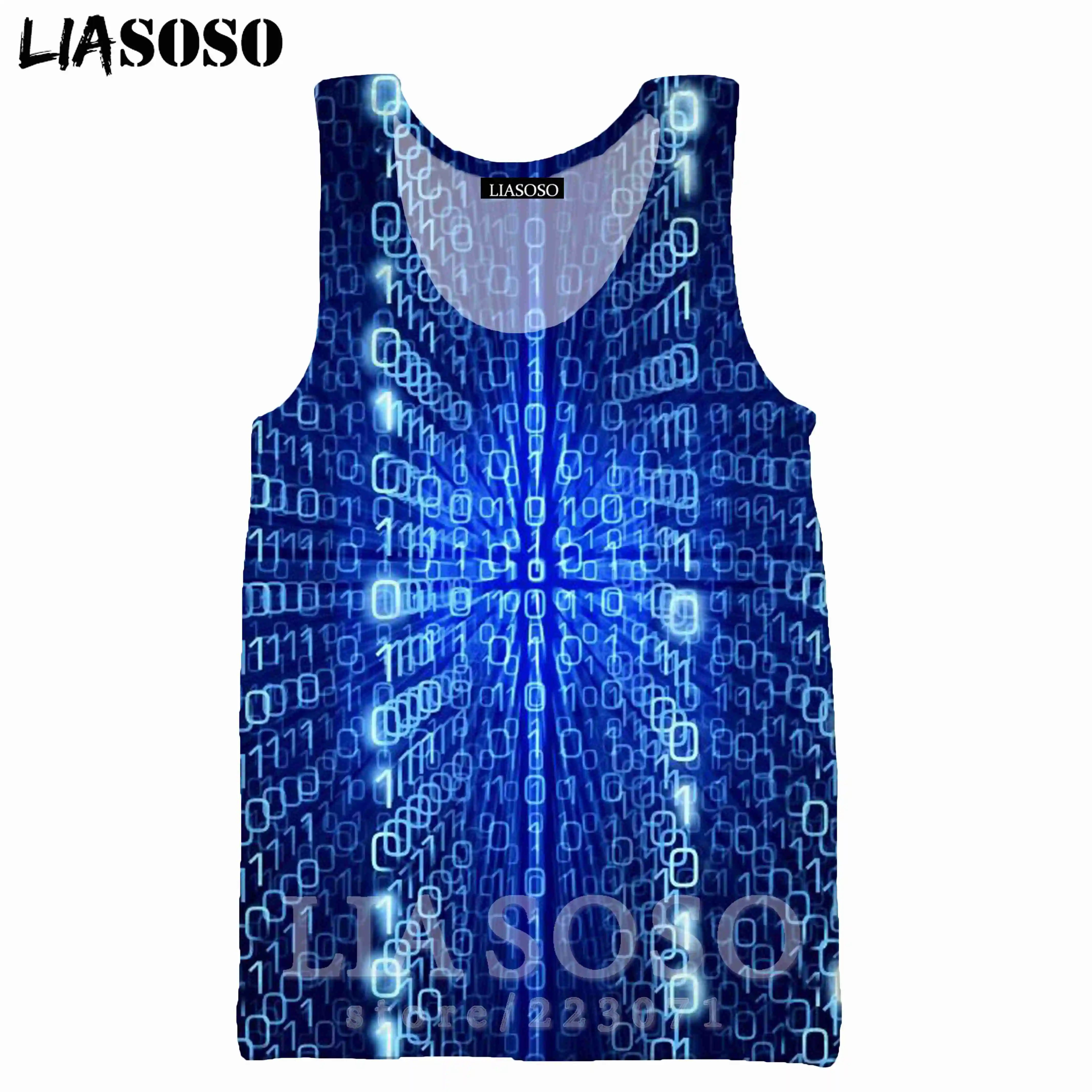 LIASOSO Men's Vest New 3D Print Matrix Tank Tops Funny Sleeveless Men Shirt Virtual Hacker Fashion Fitness Women Sportswear D012
LIASOSO Men's Vest New 3D Print Matrix Tank Tops Funny Sleeveless Men Shirt Virtual Hacker Fashion Fitness Women Sportswear D012