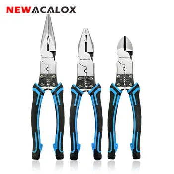 NEWACALOX 8'' Multitool Pliers Set Combination Pliers Wire Stripper/Crimper/Cutter Heavy Duty Pliers Diagonal Pliers Hand Tools
NEWACALOX 8'' Multitool Pliers Set Combination Pliers Wire Stripper/Crimper/Cutter Heavy Duty Pliers Diagonal Pliers Hand Tools
