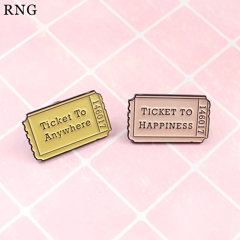 Фото Билет на счастье в любом месте розовый романтический билет - купить