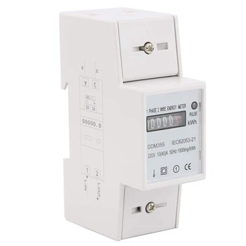 HOT-DDM35S Digital Energy Meter Single Phase 2P DIN Rail Electricity Power Consumption Wattmeter Energy Meter 10-40A
HOT-DDM35S Digital Energy Meter Single Phase 2P DIN Rail Electricity Power Consumption Wattmeter Energy Meter 10-40A