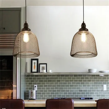 Retro Industrial Style Restaurant Mesh lamp Droplight Fashion Personality Creative Wrought Iron Living Room Bar Chandelier E27
Retro Industrial Style Restaurant Mesh lamp Droplight Fashion Personality Creative Wrought Iron Living Room Bar Chandelier E27