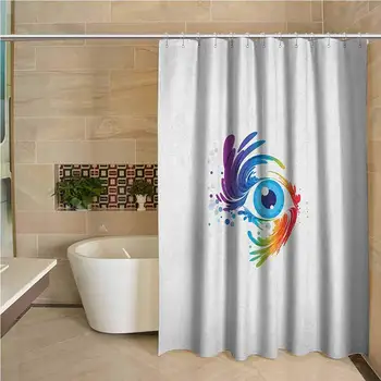 Eyelash Waterproof and colorful shower curtain Abstract Colorful Eye with Artistic Lively Color Splashes Swirls Fantasy
Eyelash Waterproof and colorful shower curtain Abstract Colorful Eye with Artistic Lively Color Splashes Swirls Fantasy