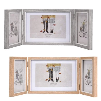Rustic Picture Frames Triple Hinged Picture Frame Display 4X6 and 5X7 Pictures for Desktop or Tabletop 1 Pack
Rustic Picture Frames Triple Hinged Picture Frame Display 4X6 and 5X7 Pictures for Desktop or Tabletop 1 Pack