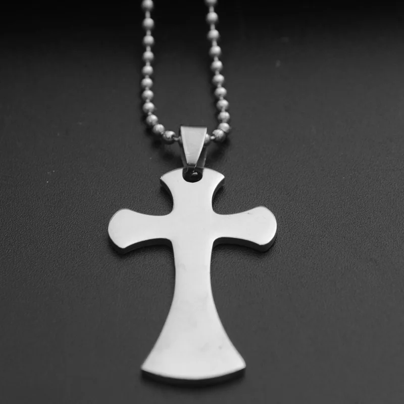 

5pcs Stainless Steel Love Heart Cross blessing Necklace simple Religion Christian Jesus Cross Faith lucky Necklace gift jewelry