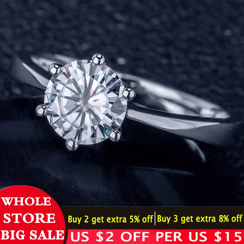 LMNZB With Certificate Original 925 Silver Round Stone Solitaire Ring Sparkling 1 Ct Excellent Cut Simulated Diamond Rings R003
LMNZB With Certificate Original 925 Silver Round Stone Solitaire Ring Sparkling 1 Ct Excellent Cut Simulated Diamond Rings R003