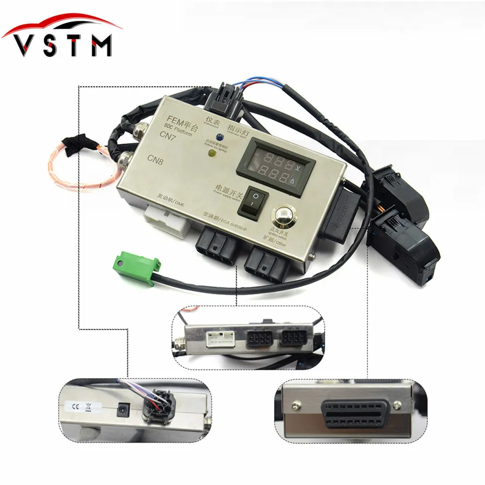 FEM BDC Module Testing Platform for BMW F20 F30 F35 X5 X6 I3 FEM BDC Module 14V 5A dedicated No need start-stop button
FEM BDC Module Testing Platform for BMW F20 F30 F35 X5 X6 I3 FEM BDC Module 14V 5A dedicated No need start-stop button