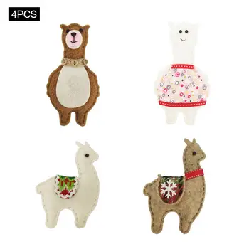 4PCS Mini Felt Christmas Tree Pendants Plush Alpaca Set Christmas Hanging Ornaments Decoration
4PCS Mini Felt Christmas Tree Pendants Plush Alpaca Set Christmas Hanging Ornaments Decoration