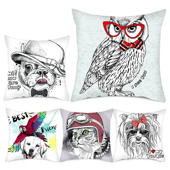 Fuwatacchi Simple Drawing Dog Cat Photo Pillow Case Cartoon Animals Printed Cushion Cover for Home Sofa Decorative Pillow Covers
Fuwatacchi Simple Drawing Dog Cat Photo Pillow Case Cartoon Animals Printed Cushion Cover for Home Sofa Decorative Pillow Covers
