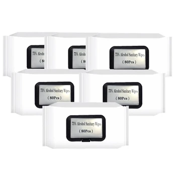 6Pack Alcohol Swabs Wet Wipes Skin Cleaning Care First Aid Cleaning Tissue Box(480Pcs) 
6Pack Alcohol Swabs Wet Wipes Skin Cleaning Care First Aid Cleaning Tissue Box(480Pcs)