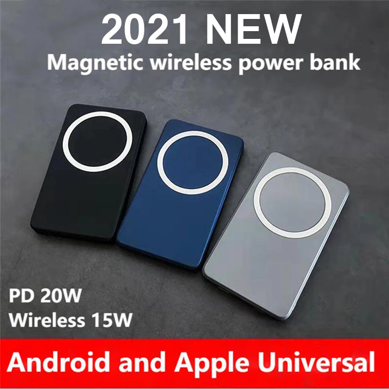 2021 NEW 10000mAh Portable Magnetic Wireless Power Bank For Iphone 12 13 Pro Max 15W Fast Charger Mobile Phone External Battery
2021 NEW 10000mAh Portable Magnetic Wireless Power Bank For Iphone 12 13 Pro Max 15W Fast Charger Mobile Phone External Battery