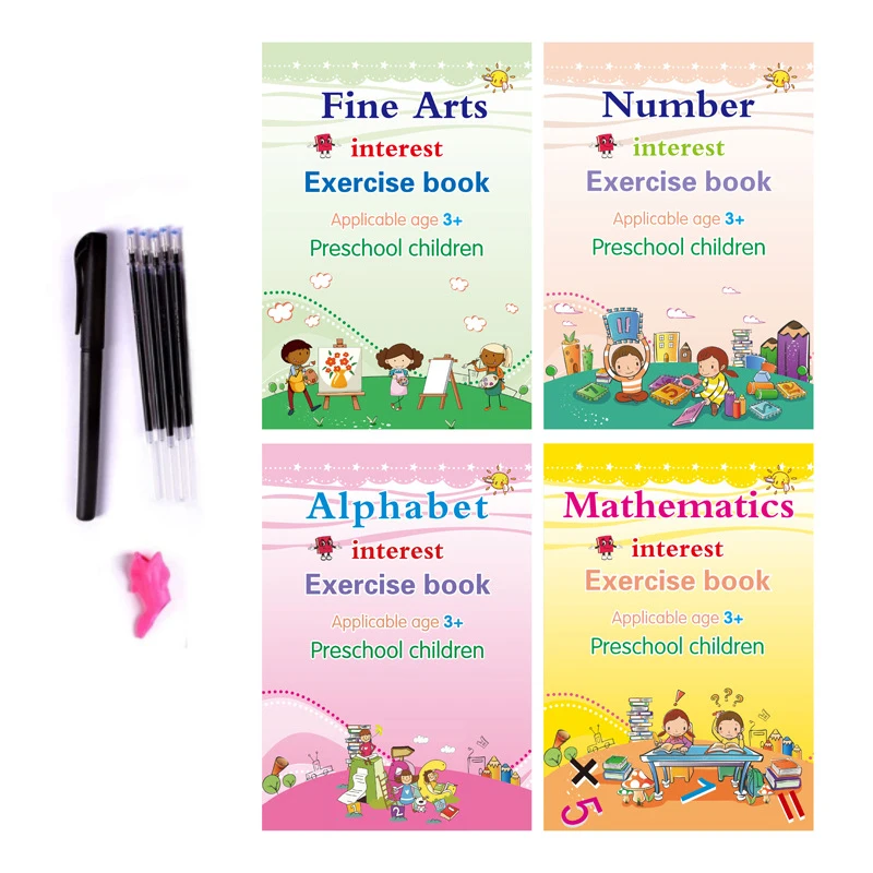 4 Books/Sets Of Magic Books, Children’s Copybooks, Reusable Handwriting Exercises, Preschool Pen Comic Books
4 Books/Sets Of Magic Books, Children’s Copybooks, Reusable Handwriting Exercises, Preschool Pen Comic Books