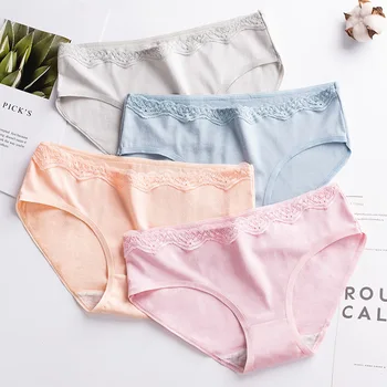 Factory direct underwear for women 2019 new Bragas cotton lace breathable solid color low waist large size briefs wholesale
Factory direct underwear for women 2019 new Bragas cotton lace breathable solid color low waist large size briefs wholesale