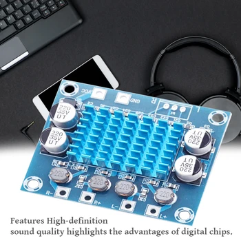 TPA3110 Audio Power Amplifier Board 30W+30W 2.0 Channels Digital Audio Power Amp Circuit Board Module DC8V-26V
TPA3110 Audio Power Amplifier Board 30W+30W 2.0 Channels Digital Audio Power Amp Circuit Board Module DC8V-26V