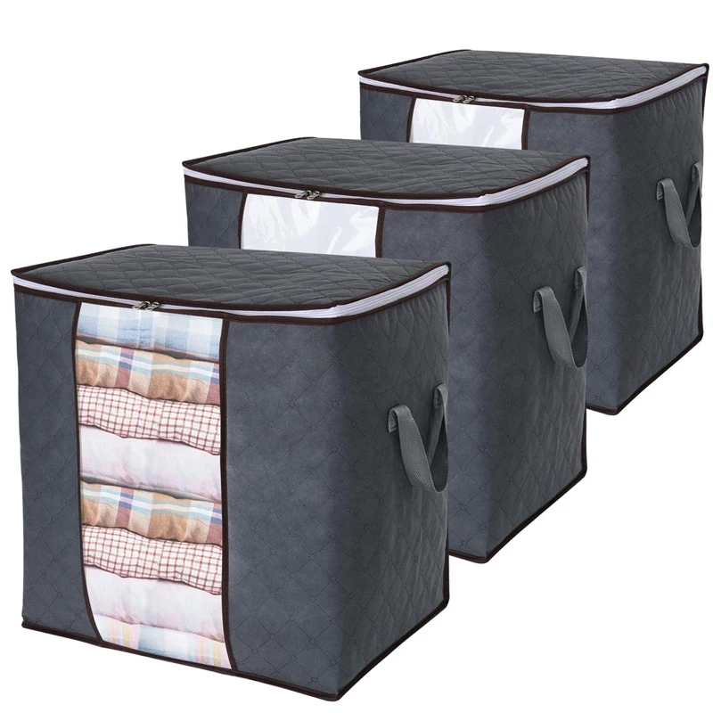 Large Capacity Storage Bag with Reinforced Handle Upgrade Fabric for Clothes, Comforters, Blankets, Bedding, Breathable Foldable
Large Capacity Storage Bag with Reinforced Handle Upgrade Fabric for Clothes, Comforters, Blankets, Bedding, Breathable Foldable