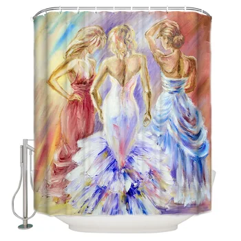 Vintage Mordern Design Printed Bath Curtain Dancing Lady Oil Painting Shower Curtain Polyester Fabric 3d Curtains For Bathroom
Vintage Mordern Design Printed Bath Curtain Dancing Lady Oil Painting Shower Curtain Polyester Fabric 3d Curtains For Bathroom