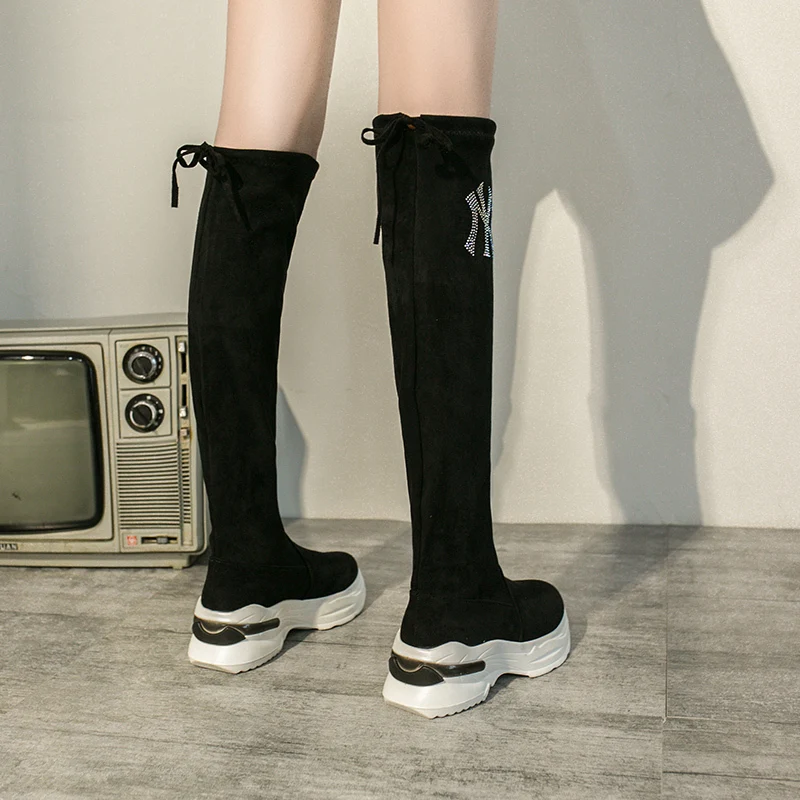 Fashion Elastic Boots Women 2019 Autumn and Winter New Thick-soled Sponge Cake Over the Knee Thin Boots Cool Warm High Boots
Fashion Elastic Boots Women 2019 Autumn and Winter New Thick-soled Sponge Cake Over the Knee Thin Boots Cool Warm High Boots