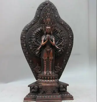 Tibet Buddhism Bronze Copper Kwan-yin Avalokitesvara Guanyin Bodhisattva Statue
Tibet Buddhism Bronze Copper Kwan-yin Avalokitesvara Guanyin Bodhisattva Statue