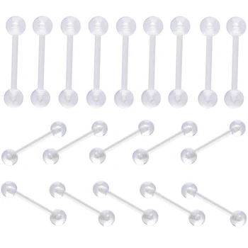 10/20/30PCS Transparent Tongue Barbell Ring Soft Cartilage Button Rings Clear Wholesale Body Piercing Sexy Jewelry Bioflex
10/20/30PCS Transparent Tongue Barbell Ring Soft Cartilage Button Rings Clear Wholesale Body Piercing Sexy Jewelry Bioflex