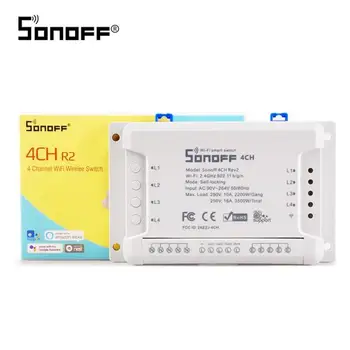 Sonoff 4 Channel WIFI Smart Timer Switch 10A/2200W 433MHZ Mounting Wireless Control Smart Home Works With EweLink Google Nest
Sonoff 4 Channel WIFI Smart Timer Switch 10A/2200W 433MHZ Mounting Wireless Control Smart Home Works With EweLink Google Nest