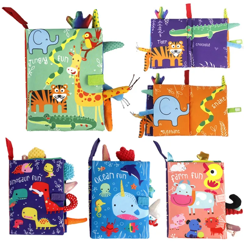 3D Animal Tails Dinosaur Baby Cloth Book Montessori Toy For Toddler Children Development Learning Books Early Educational Toys
3D Animal Tails Dinosaur Baby Cloth Book Montessori Toy For Toddler Children Development Learning Books Early Educational Toys