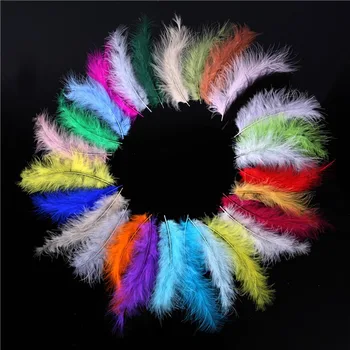 

100Pcs/Lot Turkey Fluffy Marabou feather 10-15CM DIY Feathers for needlework Wedding Decoration Plumes handicraft accessories