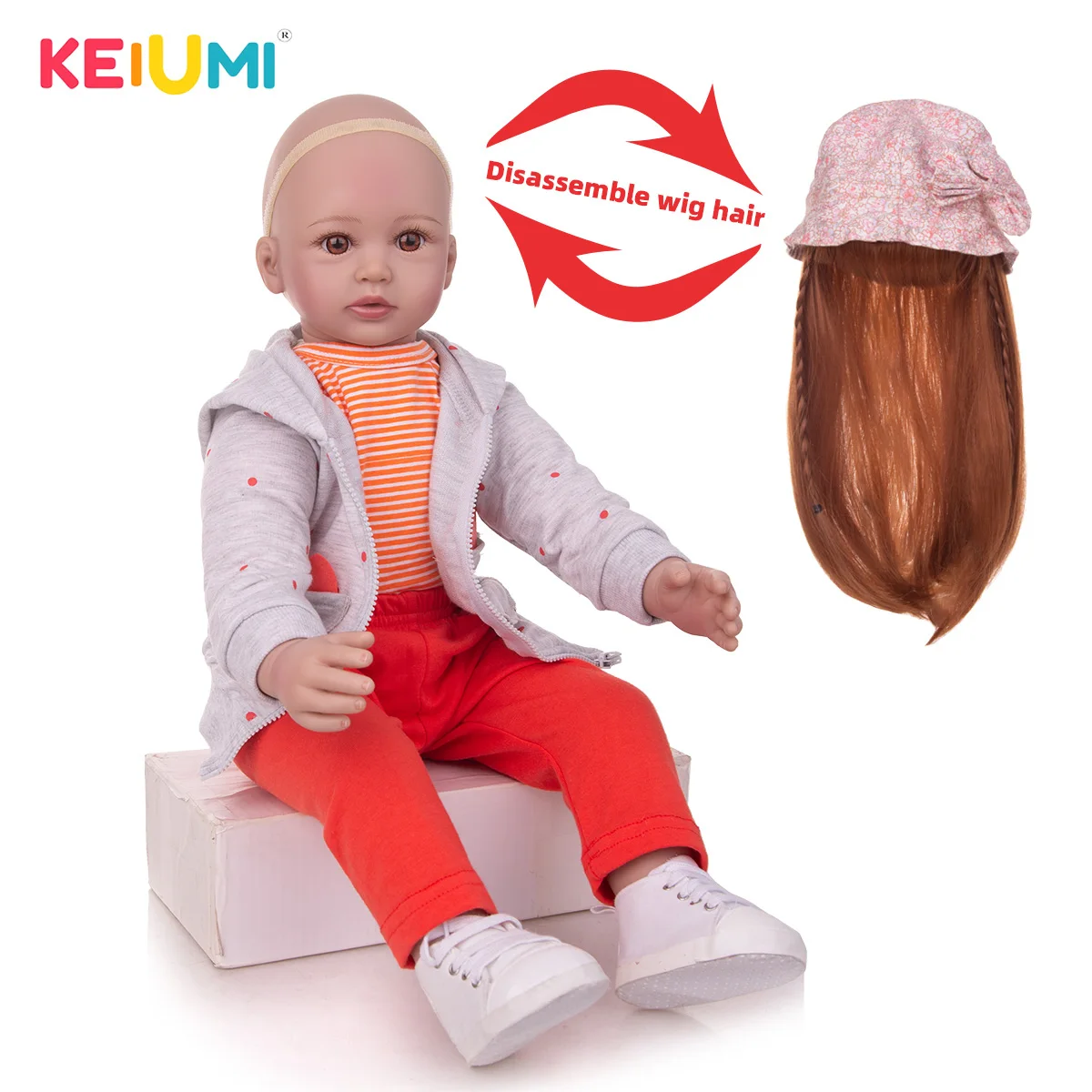 24 Inch Disassemble Cap Wig Reborn Baby Doll DIY Hair Style Princess Toy Toddler Boneca Bebe Doll Toys For Mother's Day Gift
24 Inch Disassemble Cap Wig Reborn Baby Doll DIY Hair Style Princess Toy Toddler Boneca Bebe Doll Toys For Mother's Day Gift