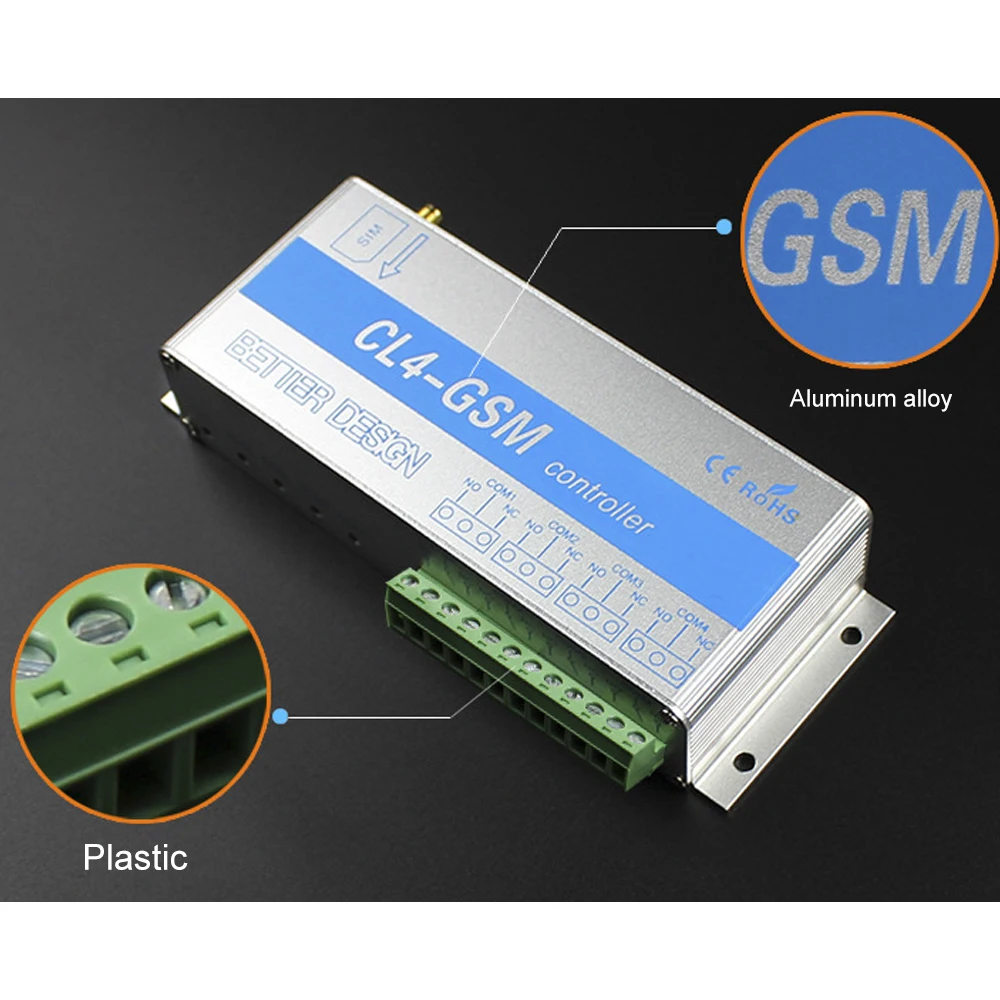 Hot New 4 Channels GSM Wireless Mobile Phone Remote Control Switch Controller Relay Intelligent Switch Phone Call SMS Pump
Hot New 4 Channels GSM Wireless Mobile Phone Remote Control Switch Controller Relay Intelligent Switch Phone Call SMS Pump